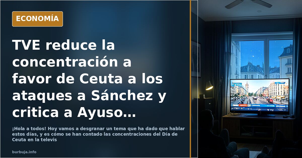 TVE reduce la concentración a favor de Ceuta a los ataques a Sánchez y critica a Ayuso y Feijóo