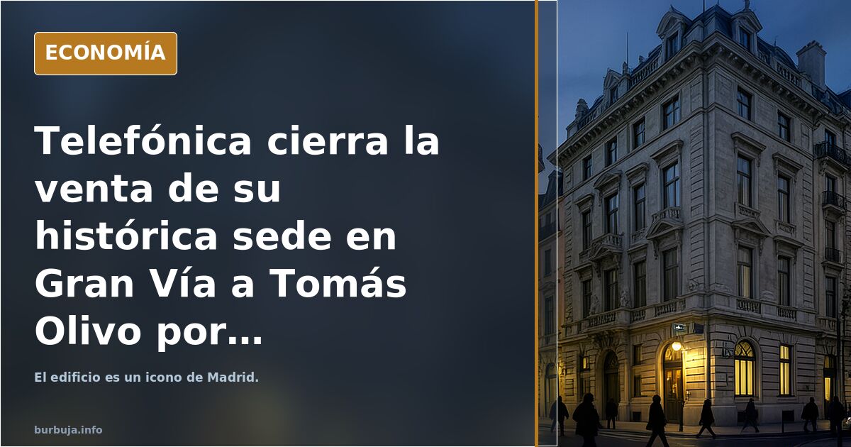 Telefónica cierra la venta de su histórica sede en Gran Vía a Tomás Olivo por 200 millones