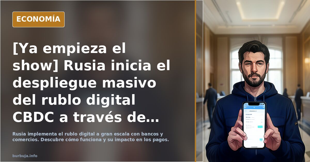 [Ya empieza el show] Rusia inicia el despliegue masivo del rublo digital CBDC a través de los mayores bancos y minoristas