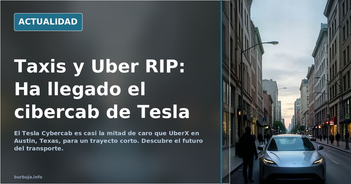 Taxis y Uber RIP: Ha llegado el cibercab de Tesla
