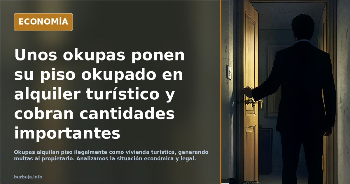 Unos okupas ponen su piso okupado en alquiler turístico y cobran cantidades importantes