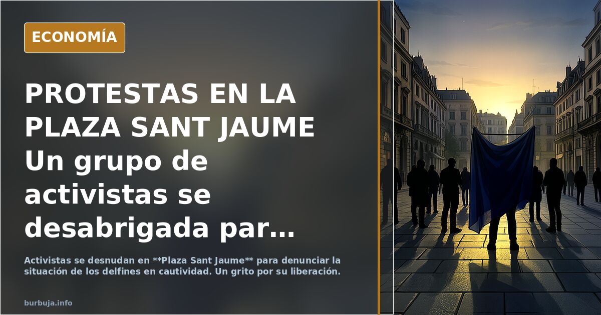 Protesta en Sant Jaume por los delfines en cautividad