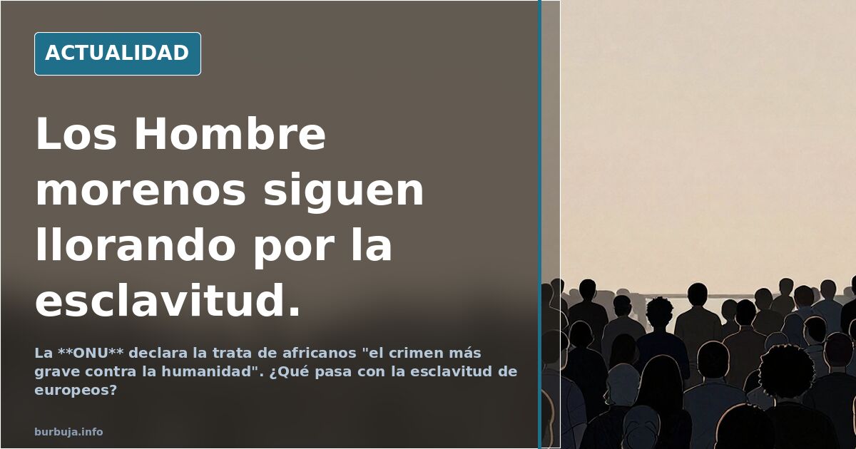 Los niggas siguen llorando por la esclavitud.
