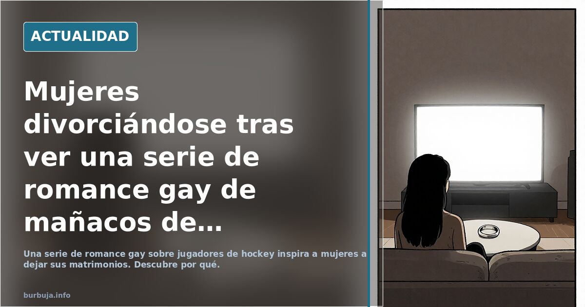 Divorcios tras ver una serie de romance gay de hockey hielo