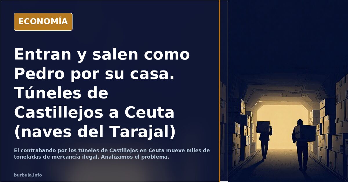 Entran y salen como Pedro por su casa. Túneles de Castillejos a Ceuta (naves del Tarajal)