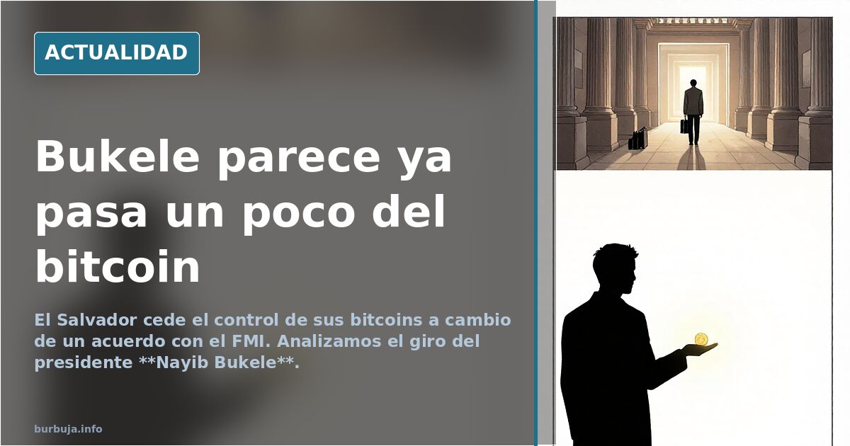 Bukele parece ya pasa un poco del bitcoin