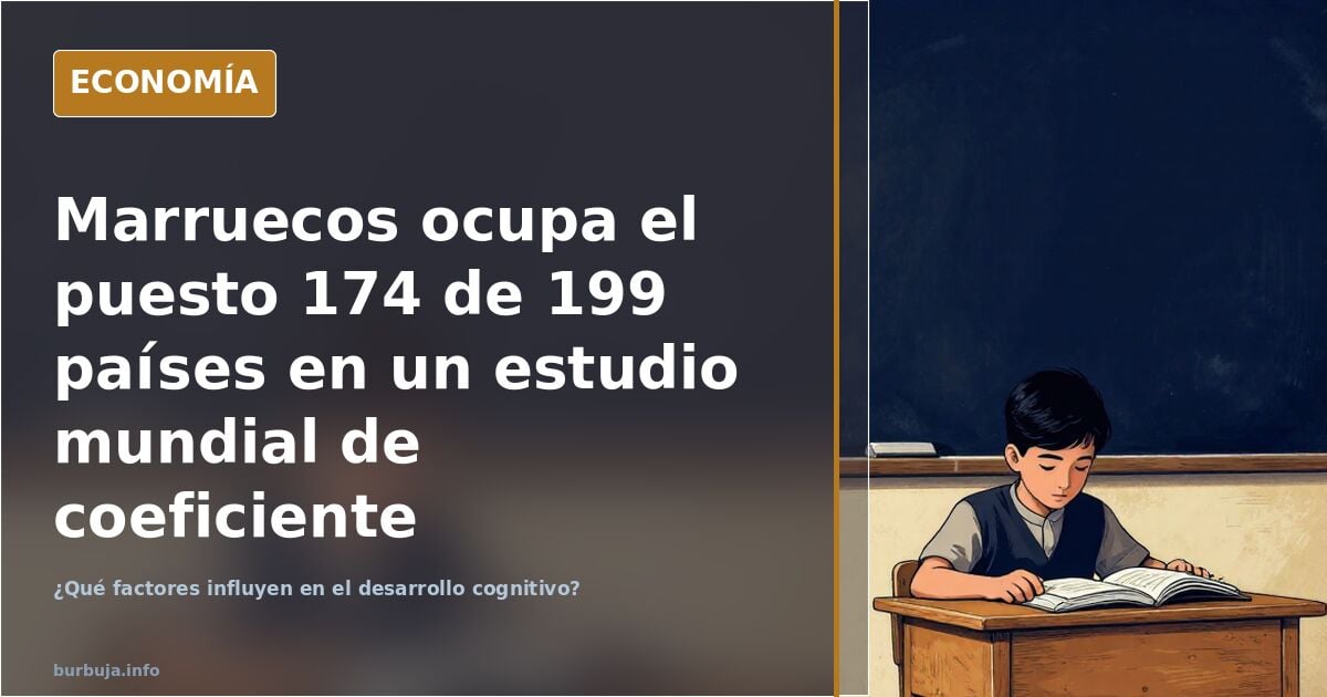 Marruecos ocupa el puesto 174 de 199 países en un estudio mundial
de coeficiente intelectua