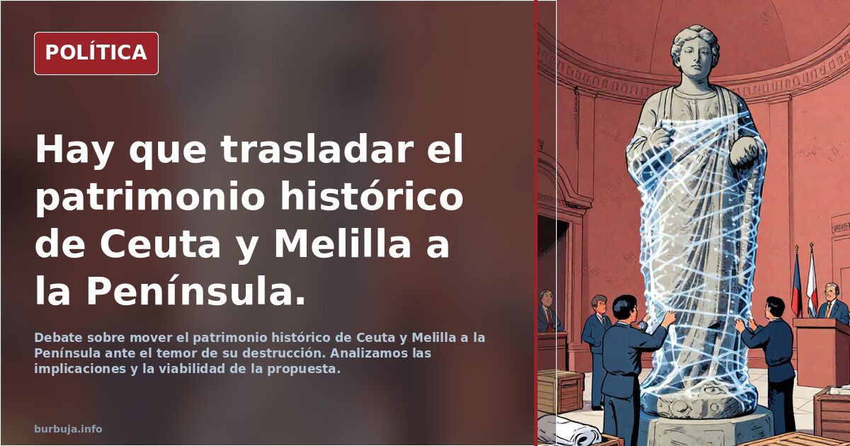 Hay que trasladar el patrimonio histórico de Ceuta y Melilla a la Península.