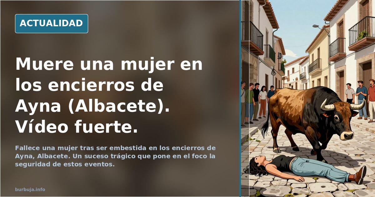 Muere una mujer en los encierros de Ayna (Albacete). Vídeo fuerte.