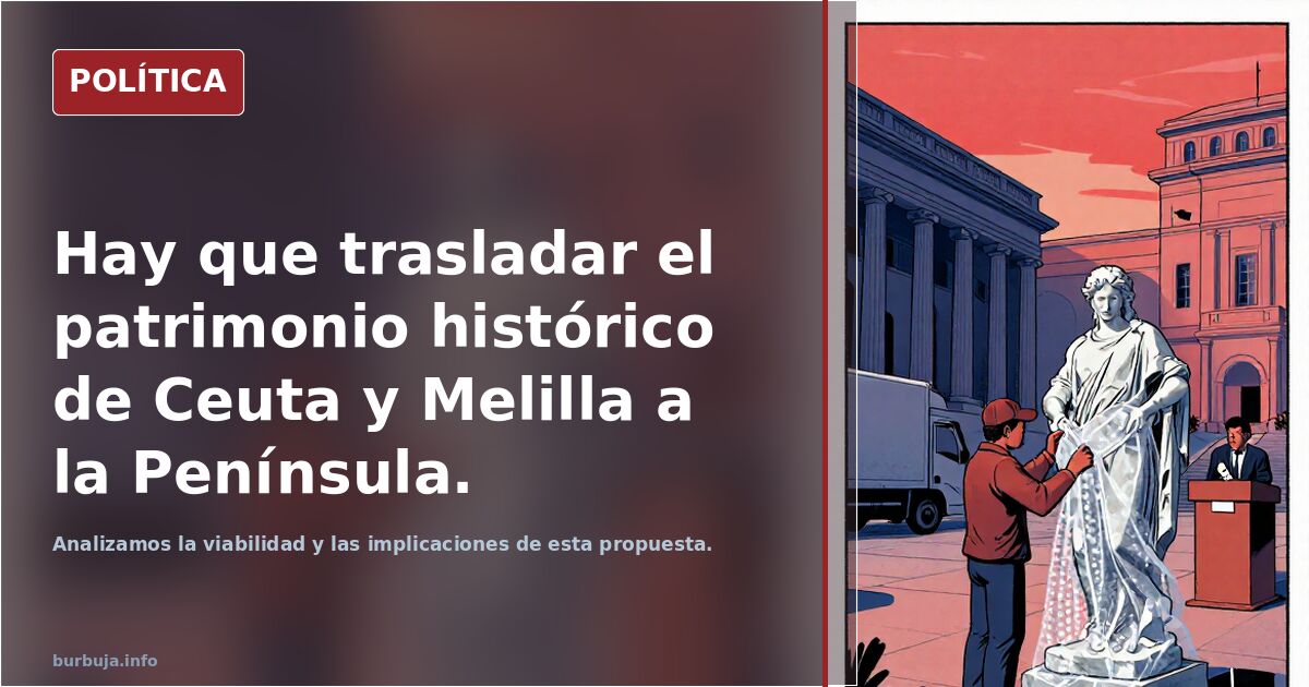 Hay que trasladar el patrimonio histórico de Ceuta y Melilla a la Península.