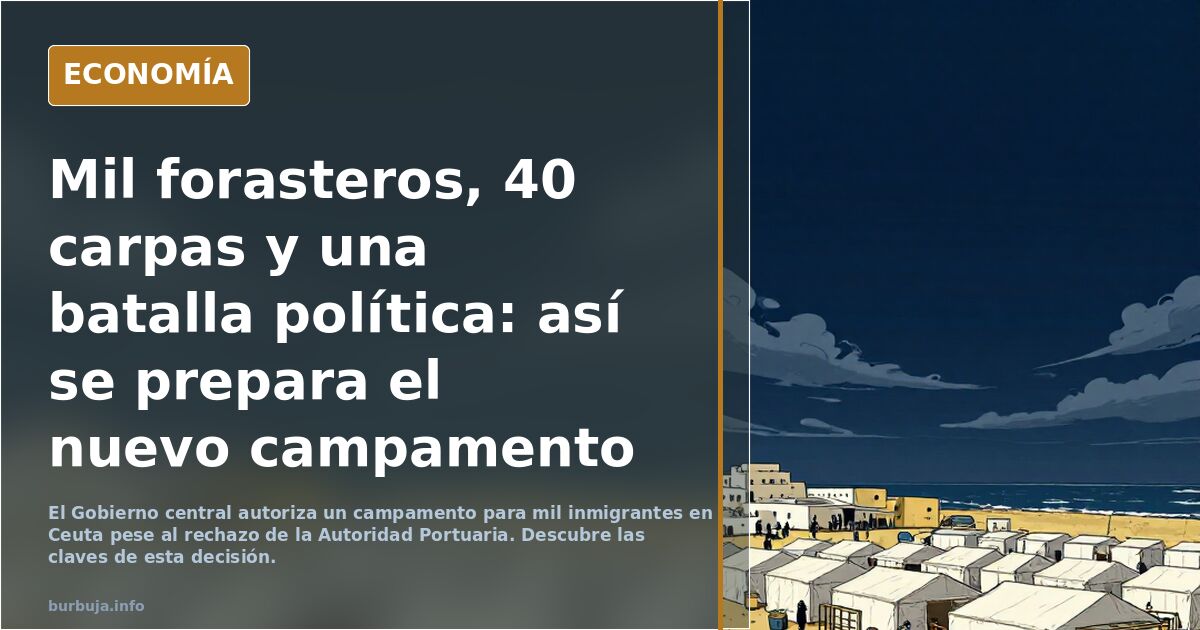 Mil forasteros, 40 carpas y una batalla política: así se prepara el nuevo campamento de Ceuta