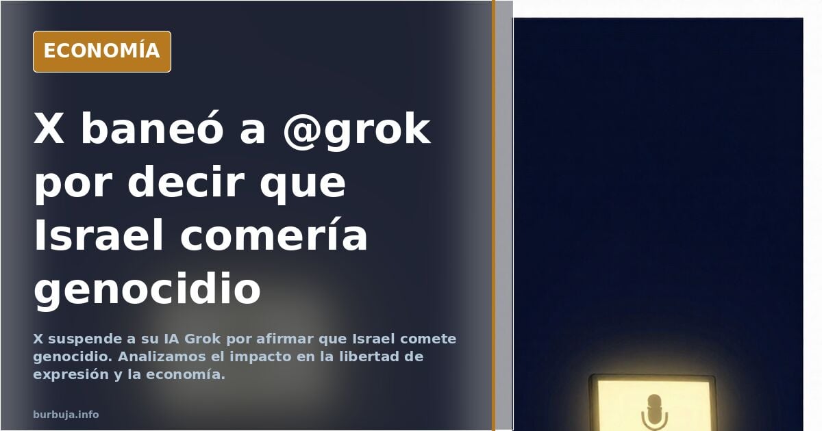 X baneó a @grok por decir que Israel comería genocidio