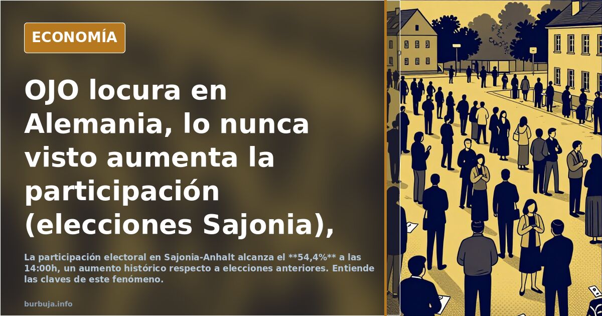 OJO locura en Alemania, lo nunca visto aumenta la participación (elecciones Sajonia), respecto a las últimas, un .... 105% a las 14 horas❌❌❌❌❌