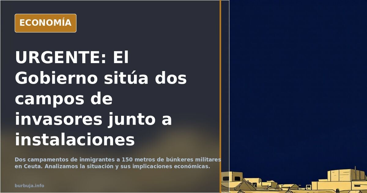 Urgente: dos campamentos junto a instalaciones militares en Ceuta