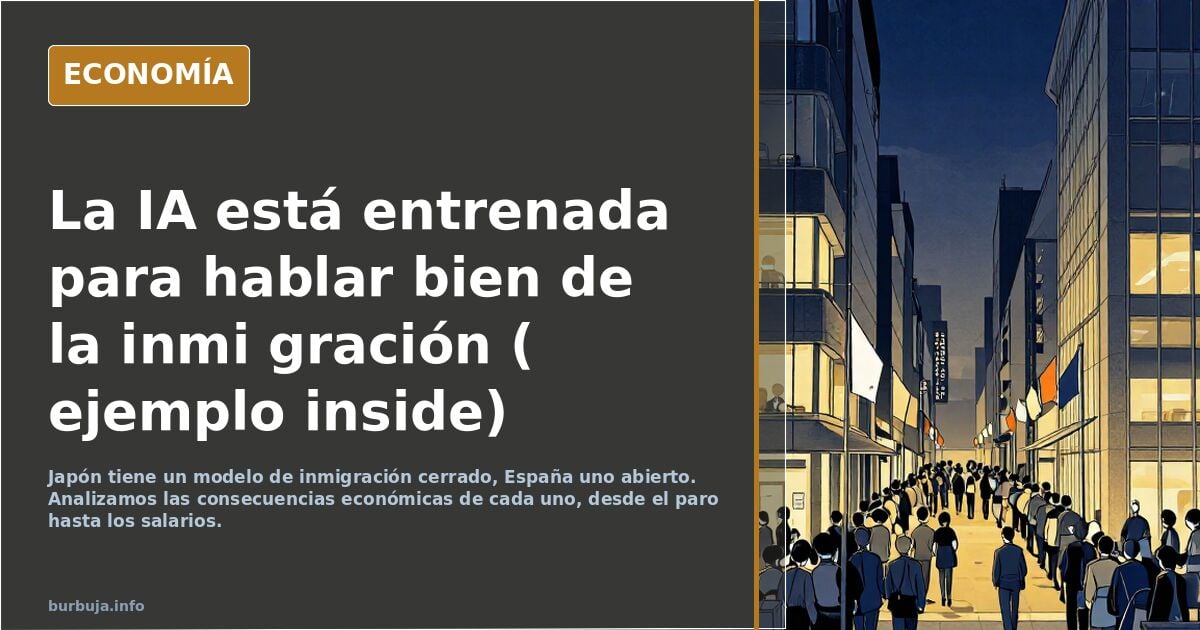 La IA está entrenada para hablar bien de la inmigración ( ejemplo inside)