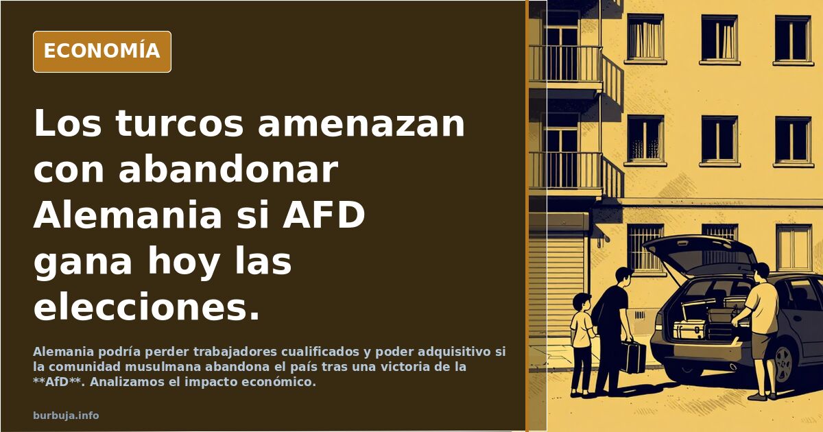 Los turcos amenazan con abandonar Alemania si AFD gana hoy las elecciones.