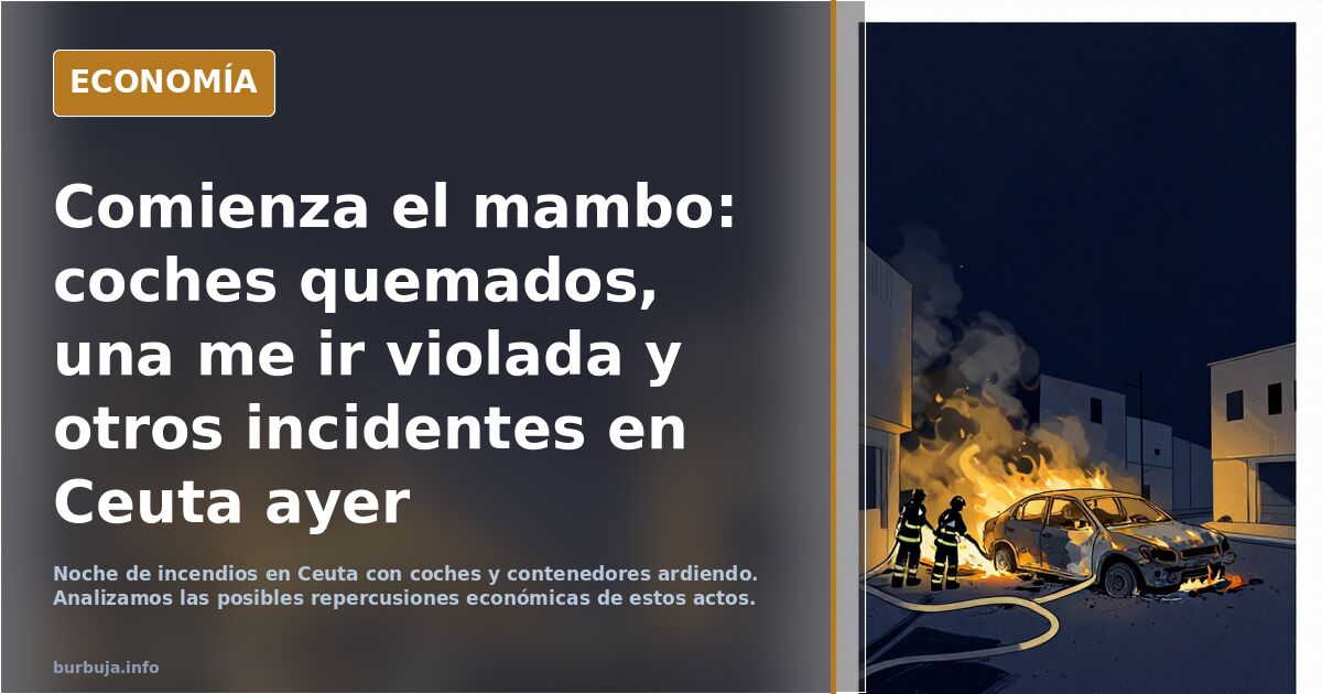 Comienza el mambo: coches quemados, una me ir amada sin consentimiento y otros incidentes en Ceuta ayer