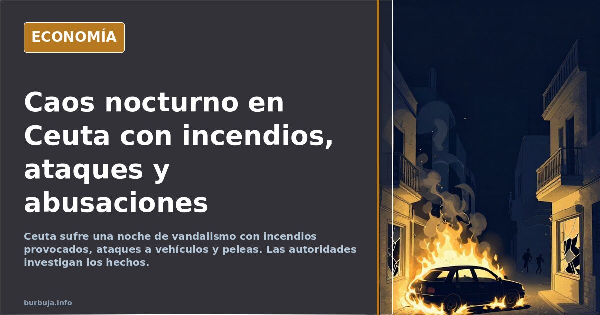 Caos nocturno en Ceuta con incendios, ataques y violaciones