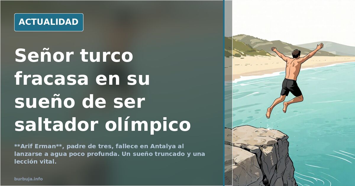 Señor turco fracasa en su sueño de ser saltador olímpico