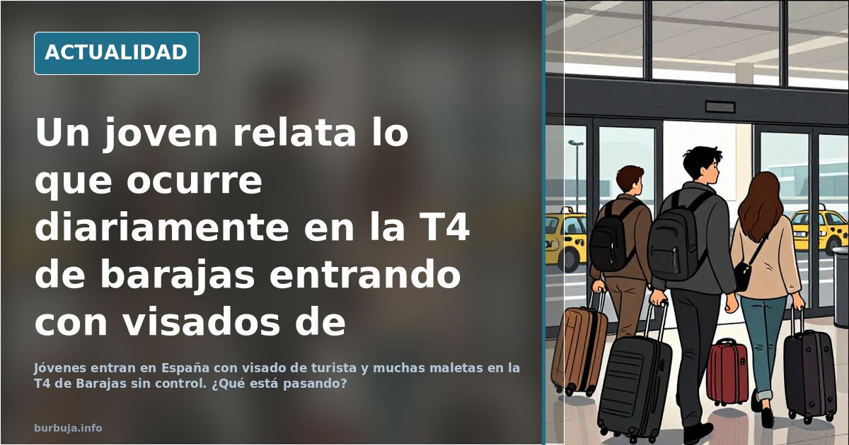 Un joven relata lo que ocurre diariamente en la T4 de barajas entrando con visados de turistas y cargados con un montón de maletas sin que nadie haga