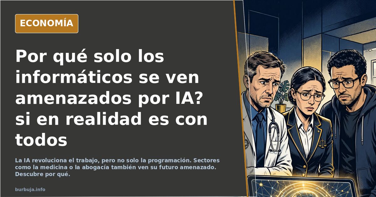 Por qué solo los informáticos se ven amenazados por IA? si en realidad es con todos