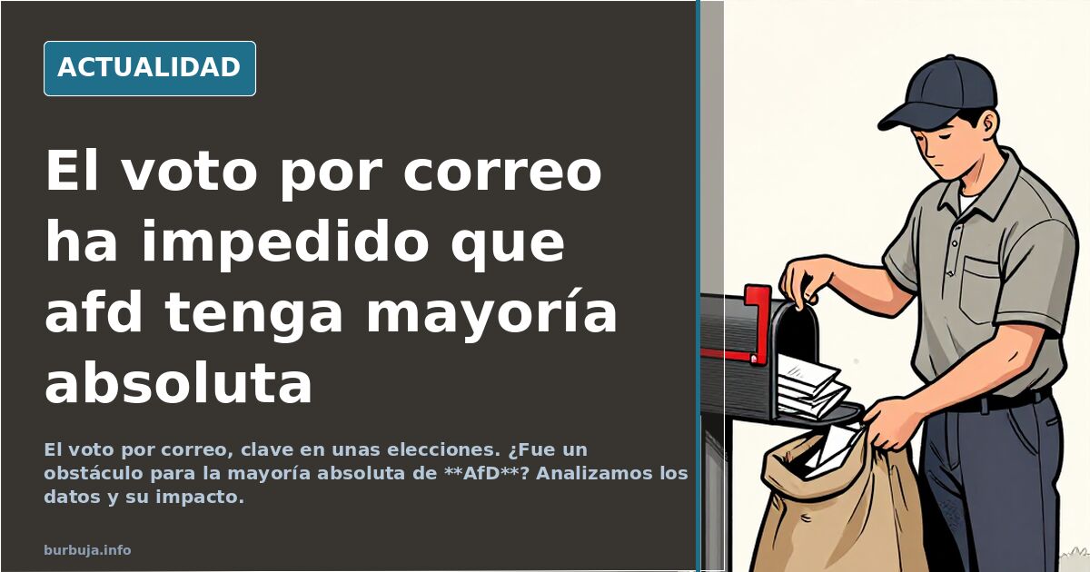 El voto por correo ha impedido que afd tenga mayoría absoluta
