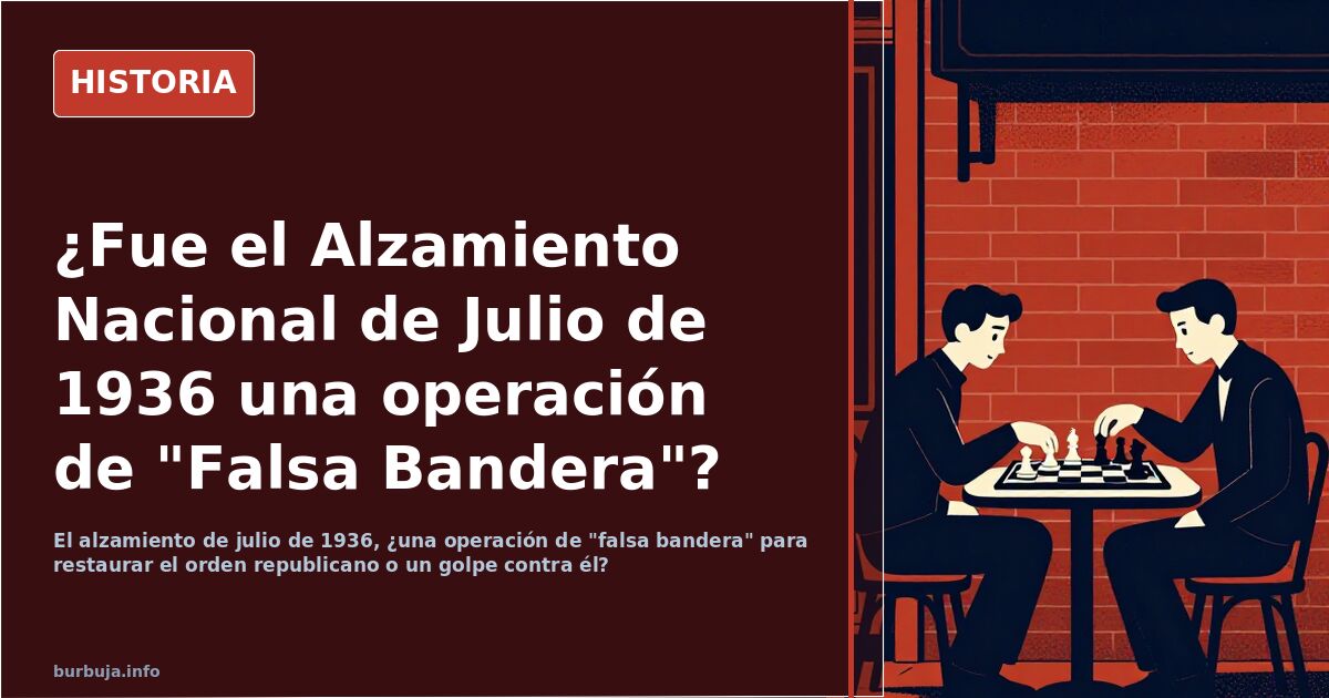¿Fue el Alzamiento Nacional de Julio de 1936 una operación de "Falsa Bandera"?