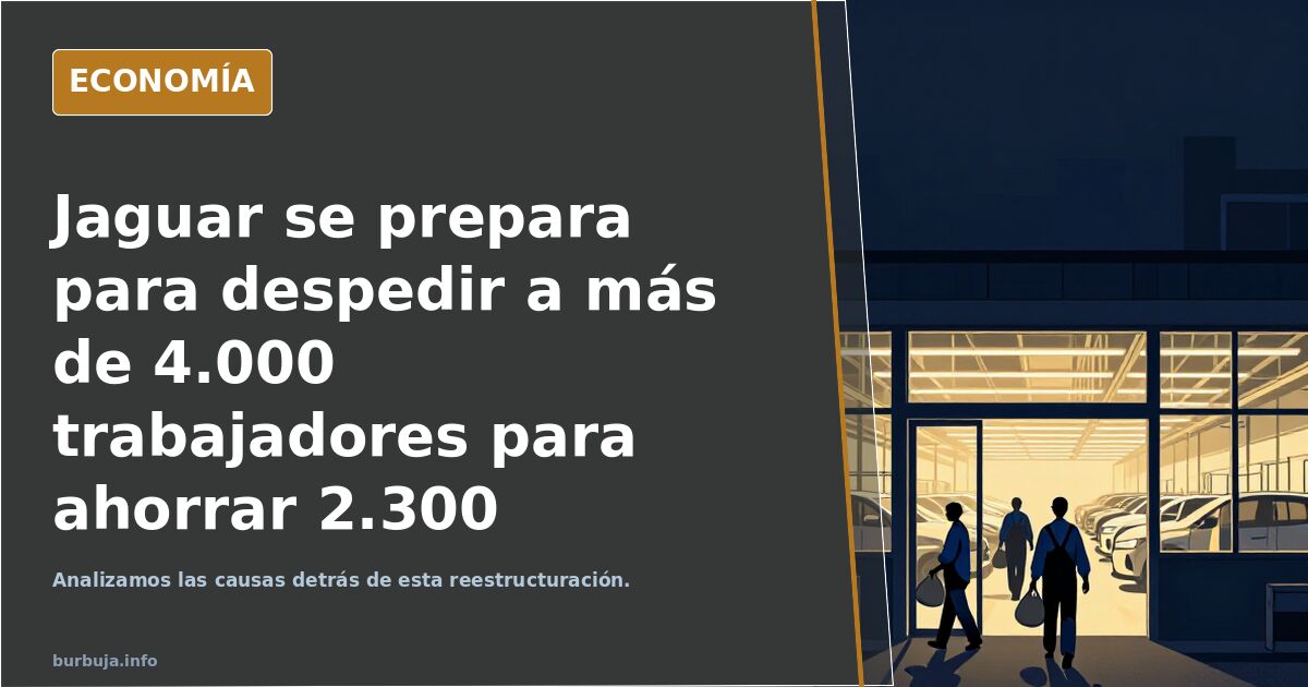 Jaguar se prepara para despedir a más de 4.000 trabajadores para ahorrar 2.300 millones de dólares.