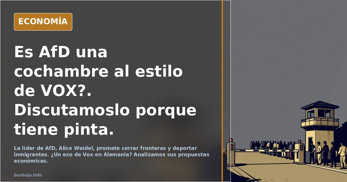 Es AfD una cochambre al estilo de VOX?. Discutamoslo porque tiene pinta.
