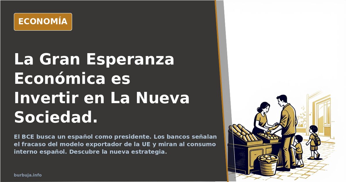 La Gran Esperanza Económica es Invertir en La Nueva Sociedad.