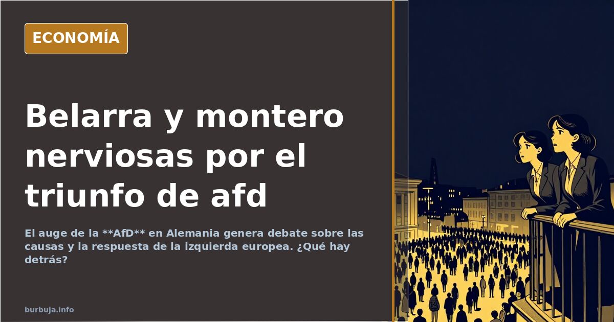 Belarra y Montero, desquiciadas por el auge de AfD