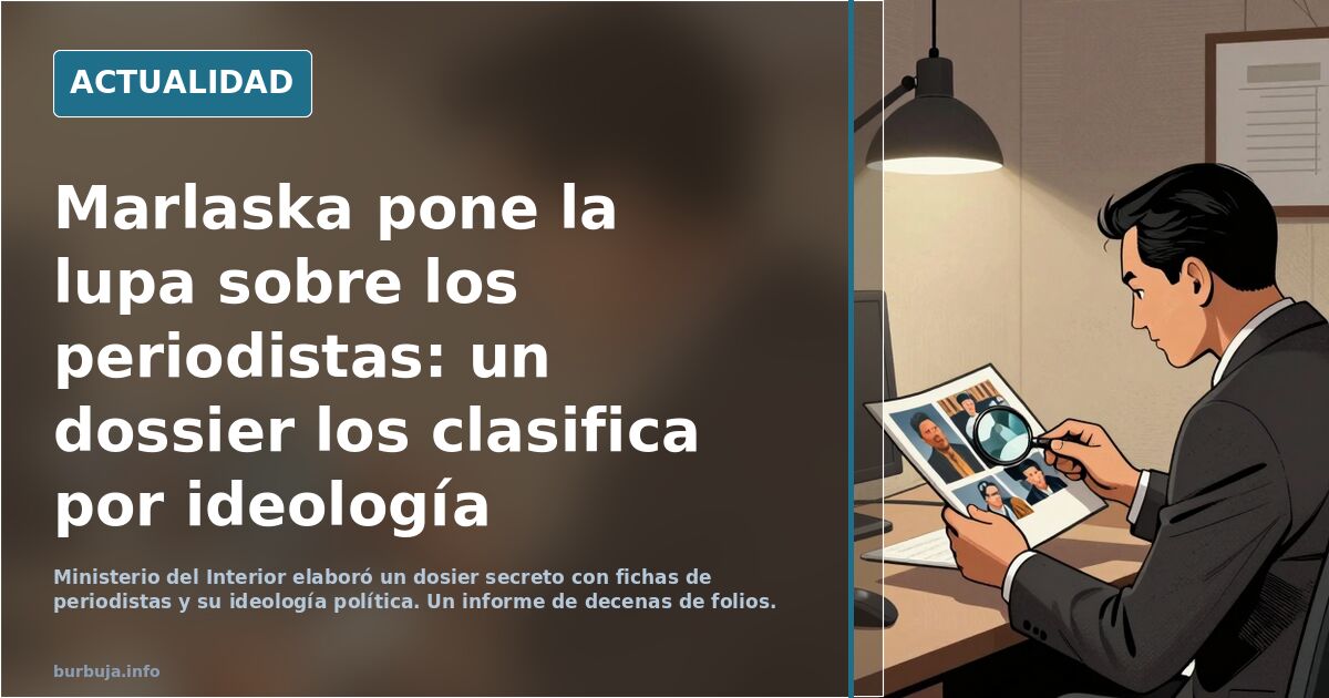Marlaska pone la lupa sobre los periodistas: un dossier los clasifica por ideología