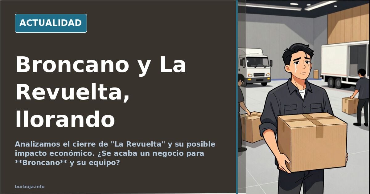 Broncano y La Revuelta, llorando