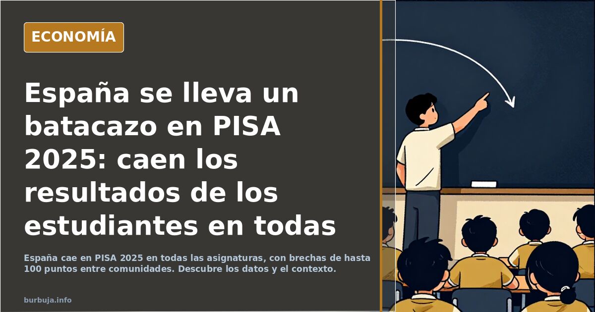 España se lleva un batacazo en PISA 2025: caen los resultados de los estudiantes en todas las asignaturas