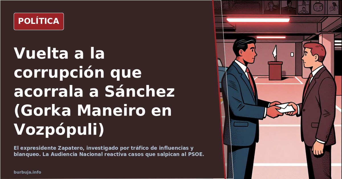 Vuelta a la corrupción que acorrala a Sánchez (Gorka Maneiro en Vozpópuli)