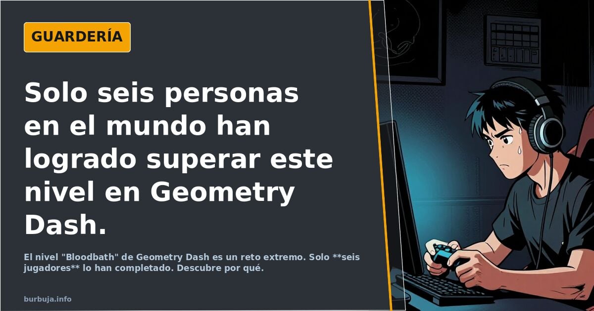 Solo seis personas en el mundo han logrado superar este nivel en Geometry Dash.