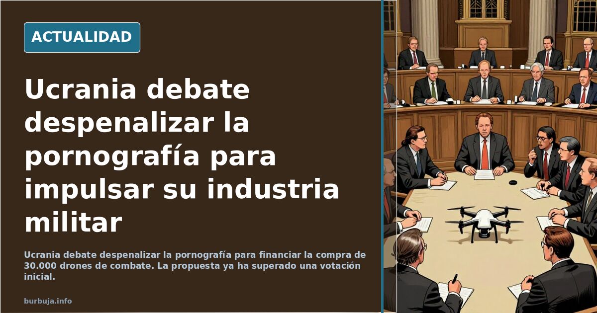 Ucrania debate despenalizar la pornografía para impulsar su industria militar