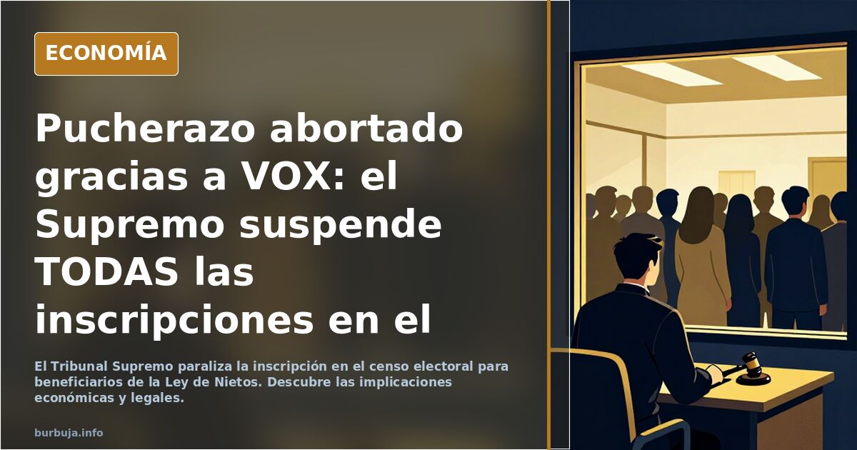 Pucherazo abortado gracias a VOX: el Supremo suspende TODAS las inscripciones en el censo electoral por la ley de nietos.