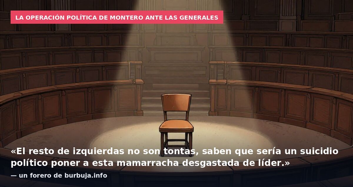 La operación política de Montero ante las generales: «El resto de izquierdas no son tontas, saben que sería un suicidio político poner a esta mamarracha desgastada de líder.» — un forero de burbuja.info