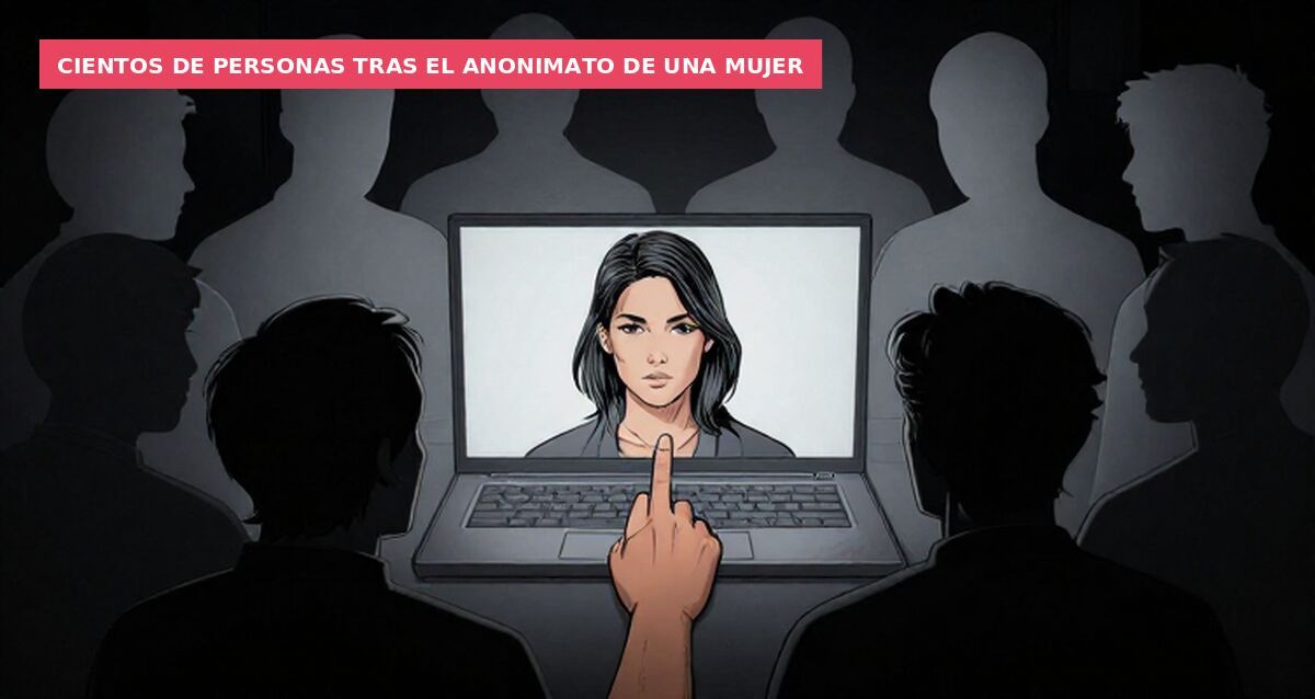 Cientos de personas tras el anonimato de una mujer