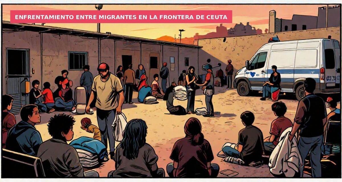 Enfrentamiento entre migrantes en la frontera de Ceuta
