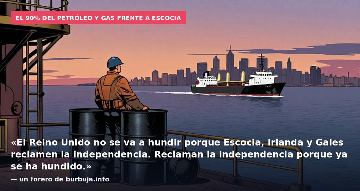 El 90% del petróleo y gas frente a Escocia: «El Reino Unido no se va a hundir porque Escocia, Irlanda y Gales reclamen la independencia. Reclaman la independencia porque ya se ha hundido.» — un forero de burbuja.info
