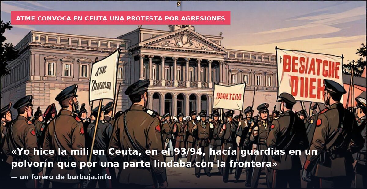 ATME convoca en Ceuta una protesta por agresiones: «Yo hice la mili en Ceuta, en el 93/94, hacía guardias en un polvorín que por una parte lindaba con la frontera» — un forero de burbuja.info
