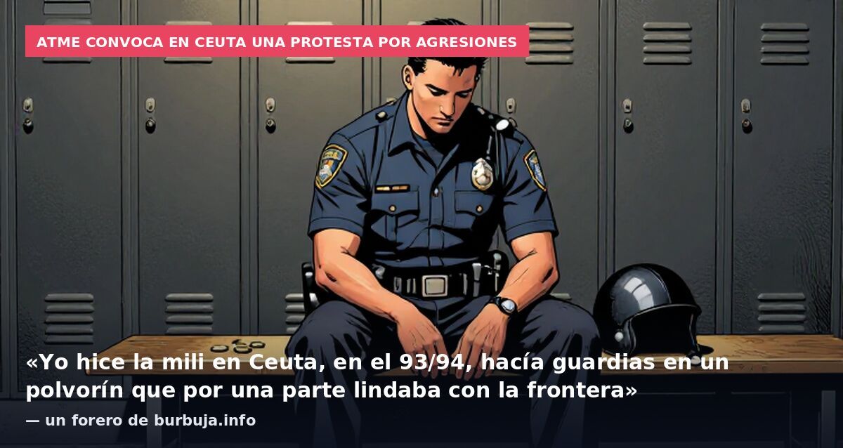 ATME convoca en Ceuta una protesta por agresiones: «Yo hice la mili en Ceuta, en el 93/94, hacía guardias en un polvorín que por una parte lindaba con la frontera» — un forero de burbuja.info