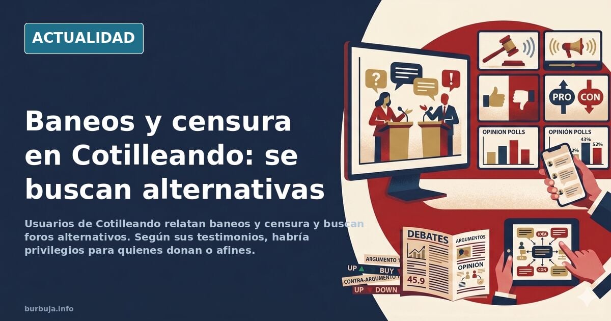 Cotilleando: usuarios relatan baneos y censura