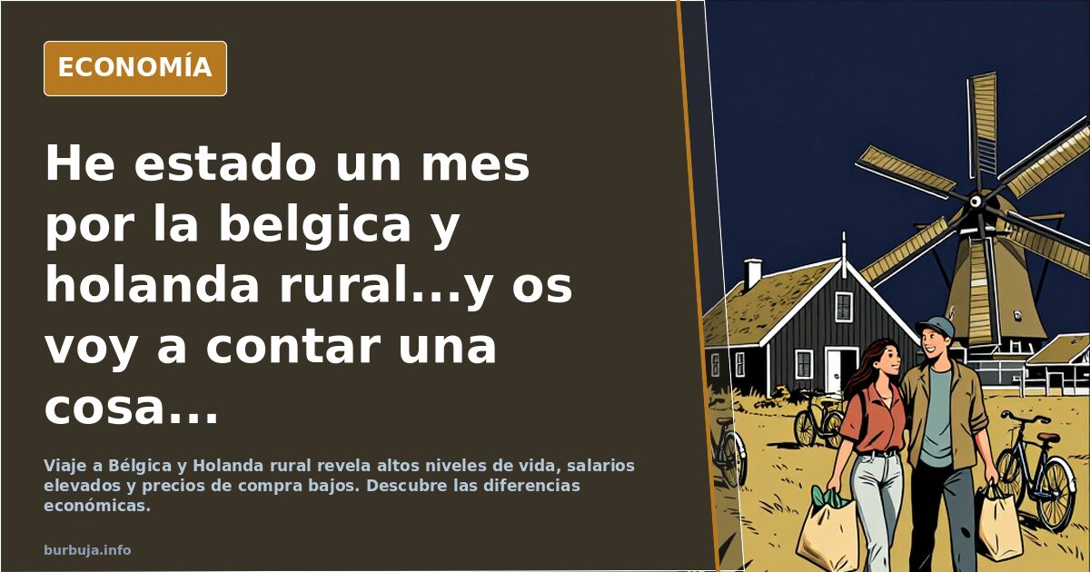 He estado un mes por la belgica y holanda rural...y os voy a contar una cosa...