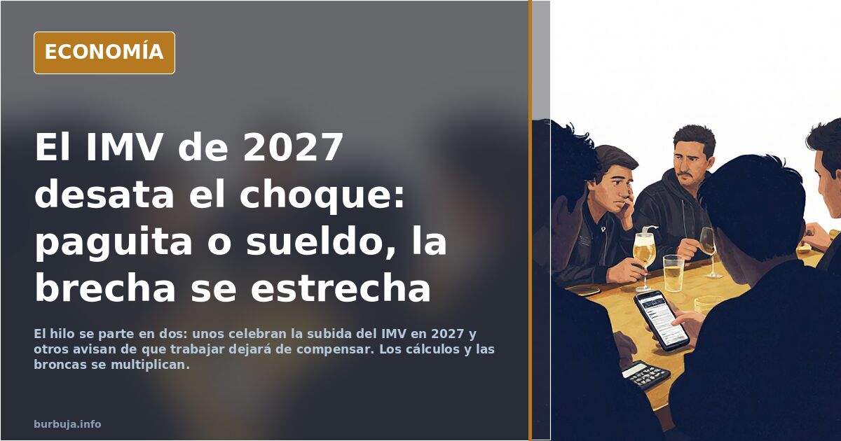 ¡Última hora!. El gobierno confirma que subirá el IMV en 2027 y pasará por primera vez de los 1600€