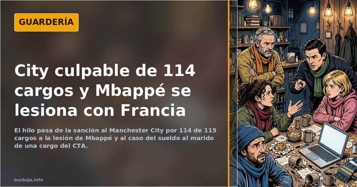 City culpable de 114 cargos y Mbappé se lesiona con Francia