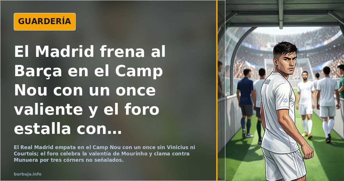 El Madrid frena al Barça en el Camp Nou con un once valiente y el foro estalla con los córners no pitados