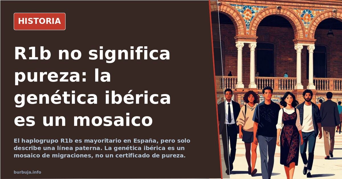 La genética ibérica no es un mapa de colores: R1b y el 10% no europeo